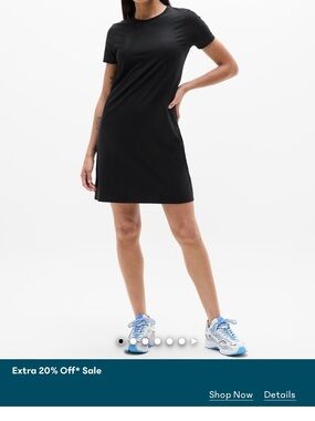 Black Short Sleeve Tee Dress xl tall